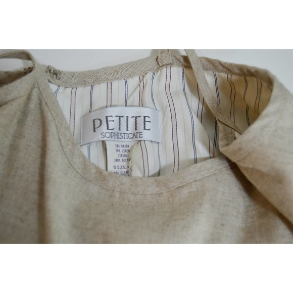 NWT vintage Petite sophisticate tan dress and blazer size 8 - Picture 2 of 12